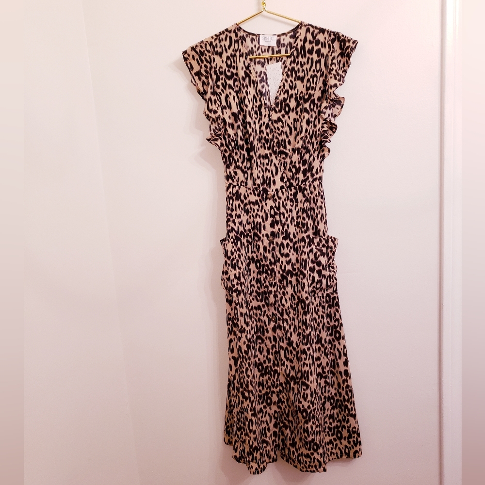 Sienna Sky leopard print maxi dress in size L